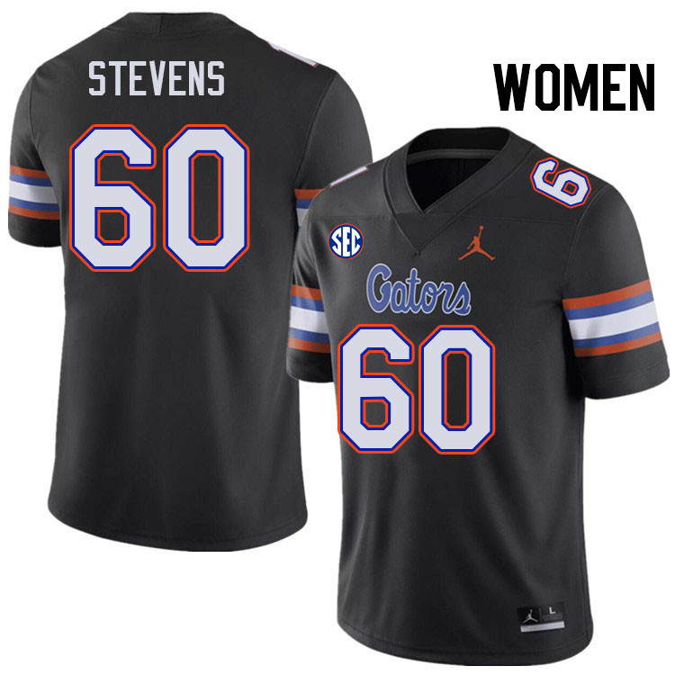 Women #60 Chase Stevens Florida Gators College Football Jerseys Stitched-Black